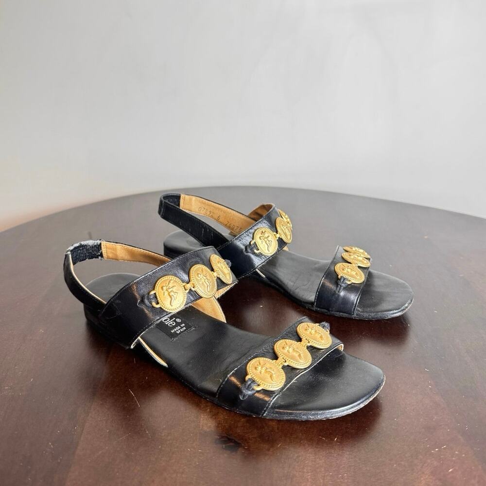 Kenneth Cole Embellished Leather Sandals - Size 6